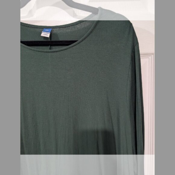 NWT Old Navy Green Long-Sleeve Jersey-Knit Swing Dress in Size XXL (20) - Picture 5 of 10